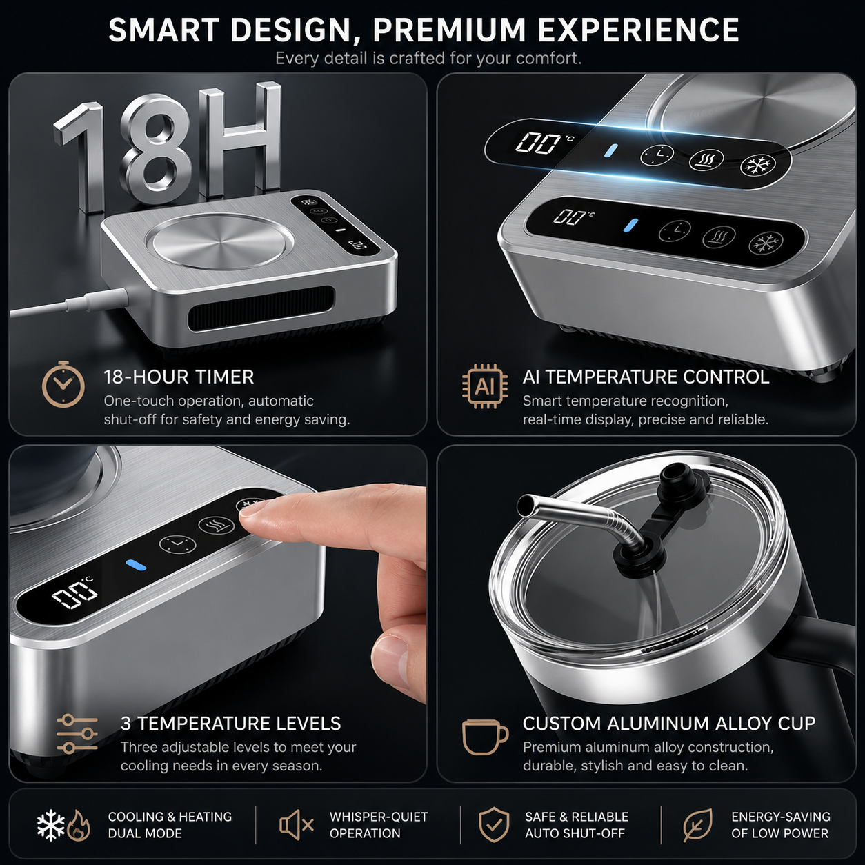 Premium Mug Warmer with Fast Cooling Technology – Smart Temperature Control