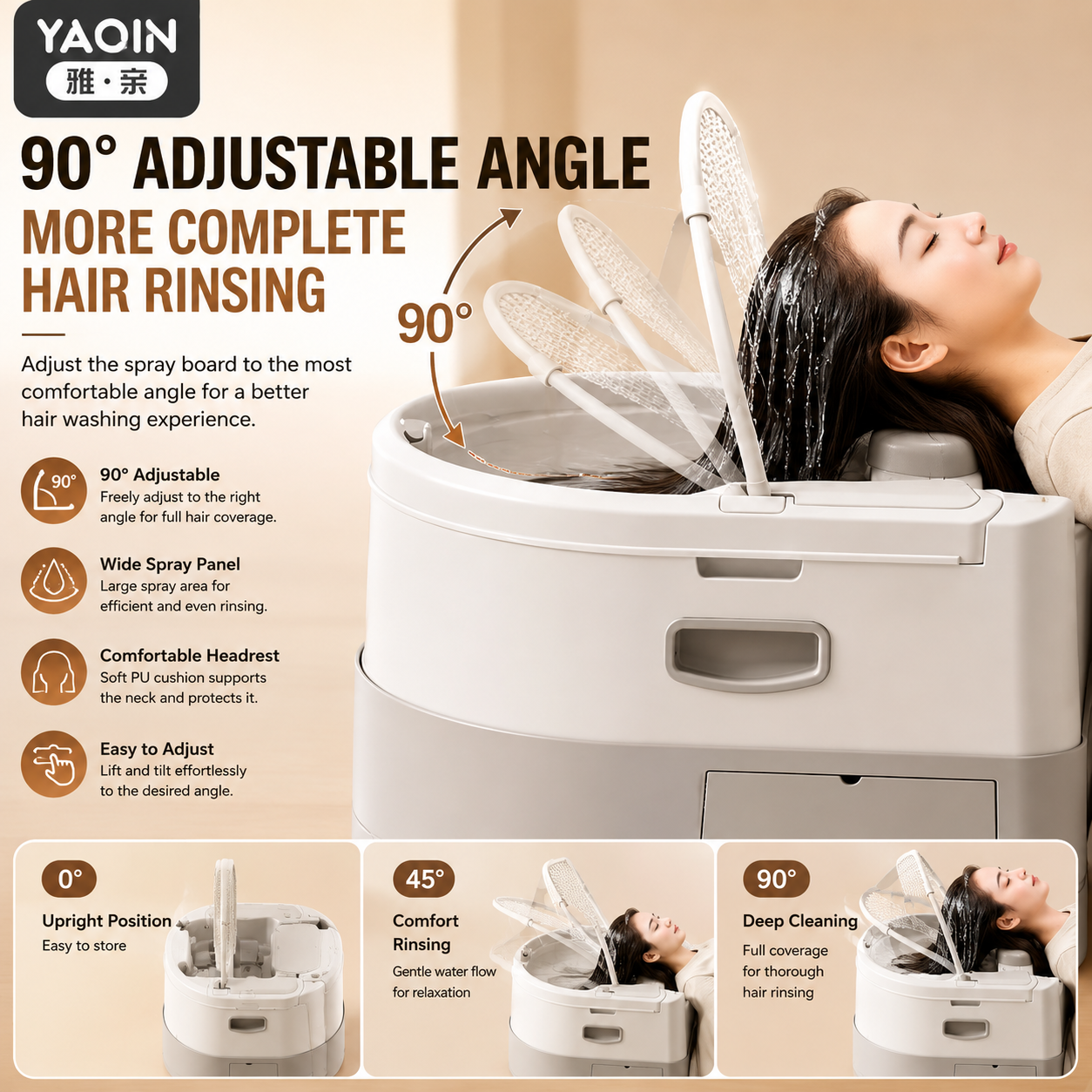 Portable Adjustable Shampoo Basin – Professional Home Hair Washing Station
